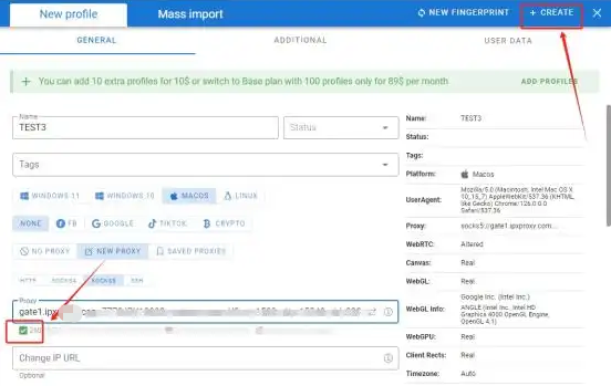 巨量ip代理在Dolphin Anty浏览器上设置动态包量代理教程