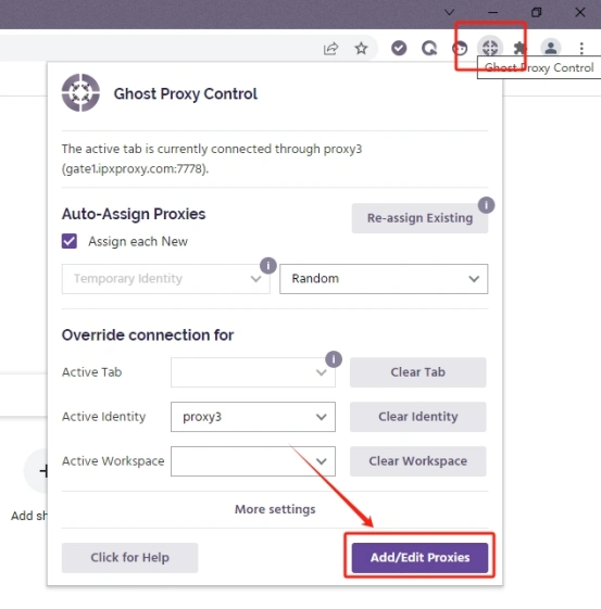 巨量ip代理在Ghost Browser浏览器上设置独享代理教程
