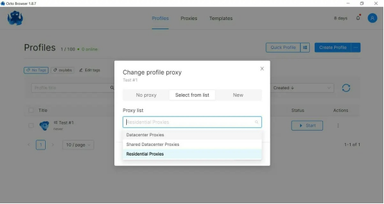 巨量ip代理在Octo Browser模拟器上设置动态按量付费代理教程