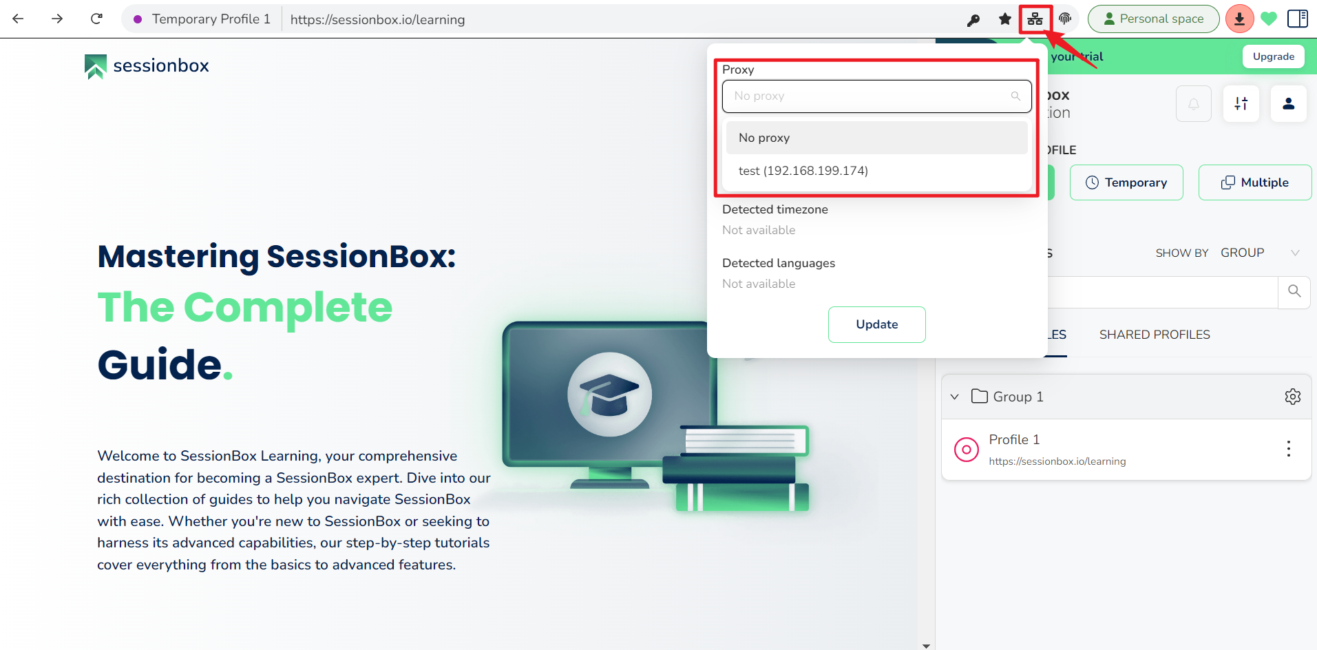 巨量ip代理在SessionBox浏览器上设置动态包量代理教程