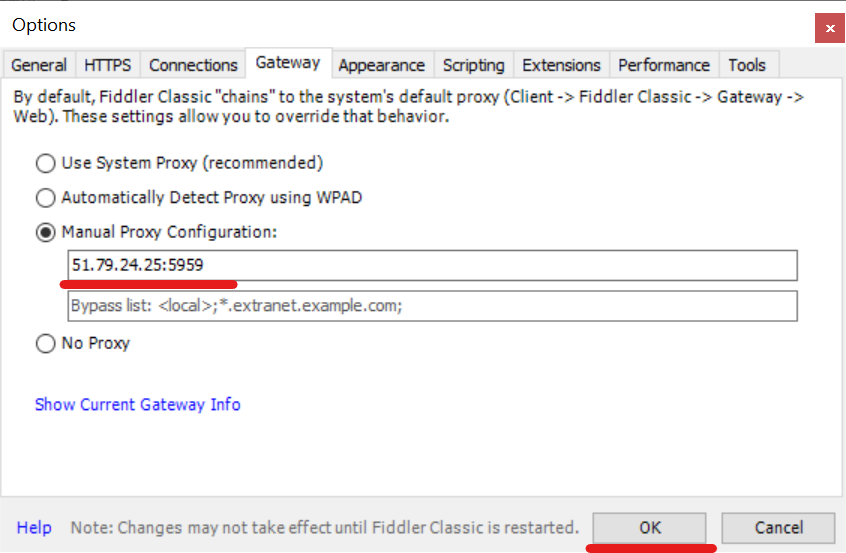 巨量ip代理在Fiddler上设置隧道代理教程