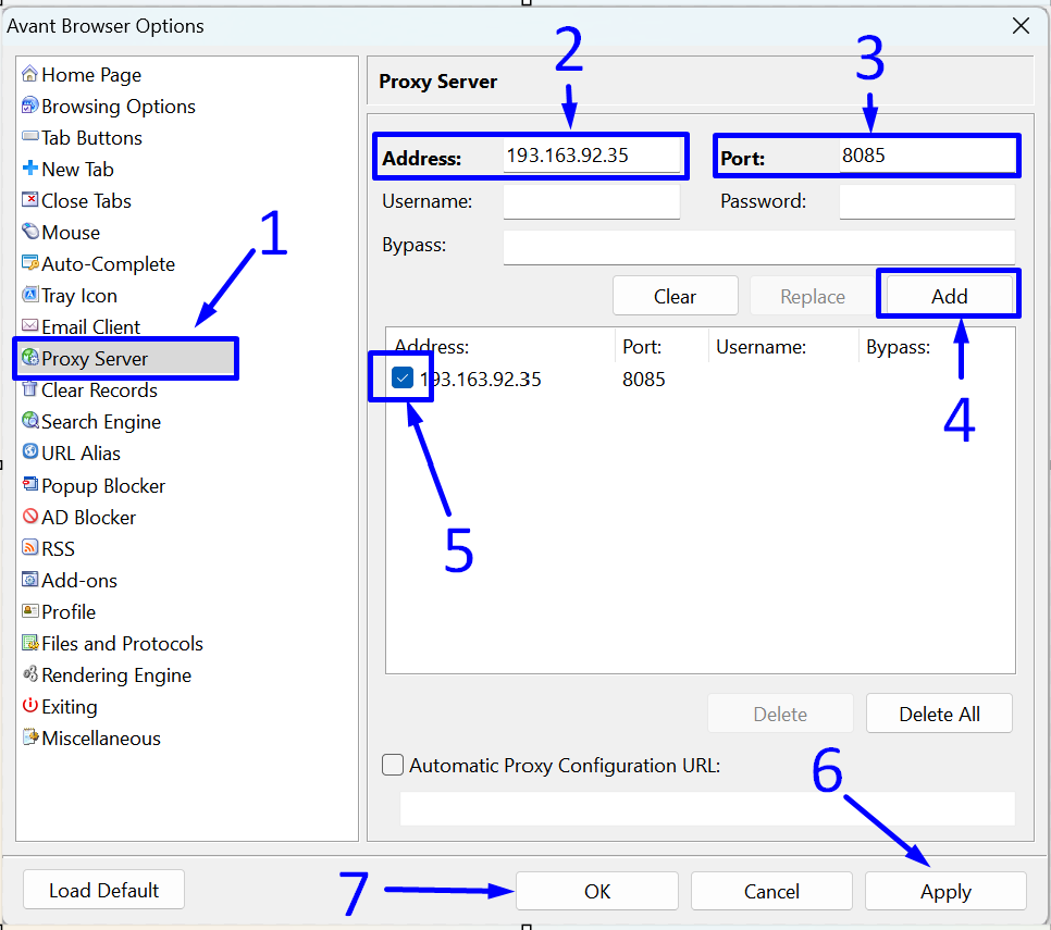 巨量ip代理在 Avant 浏览器设置动态包量代理教程