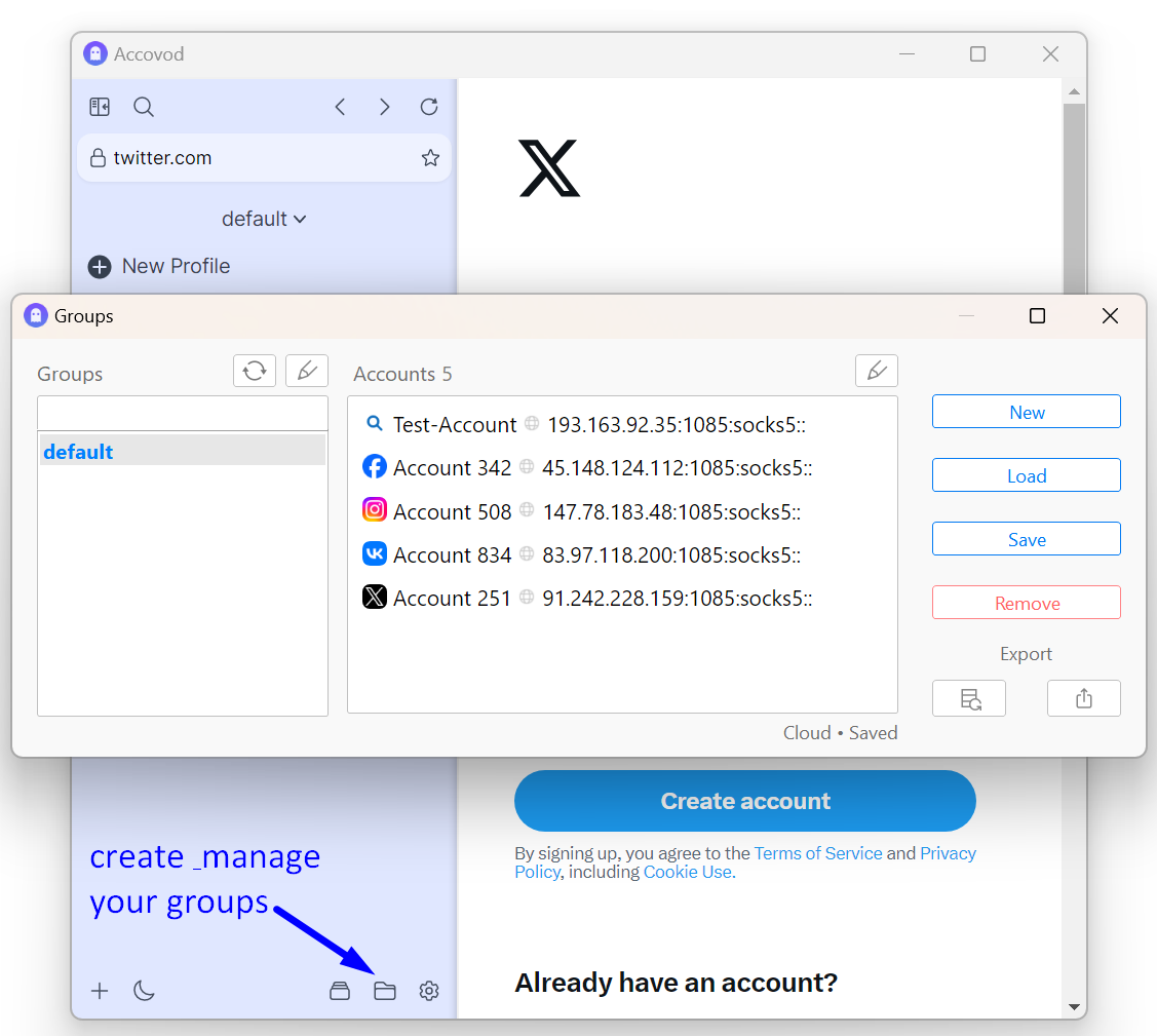 巨量ip代理在Accovod 浏览器设置独享代理教程