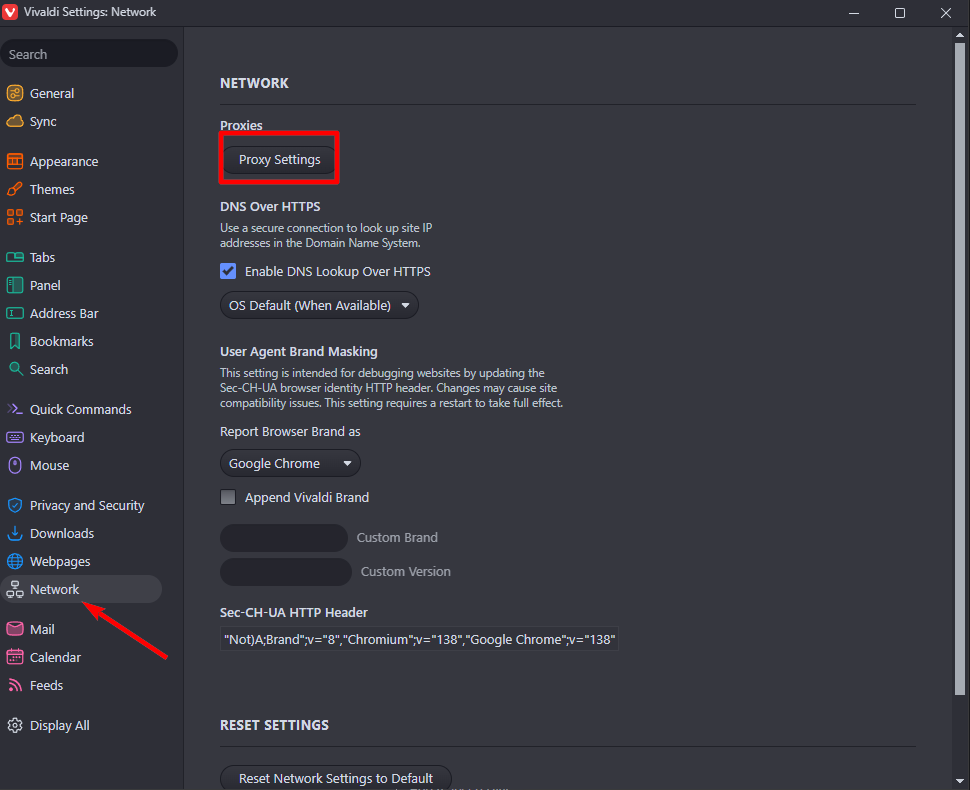 巨量ip代理在Vivaldi浏览器设置独享代理教程